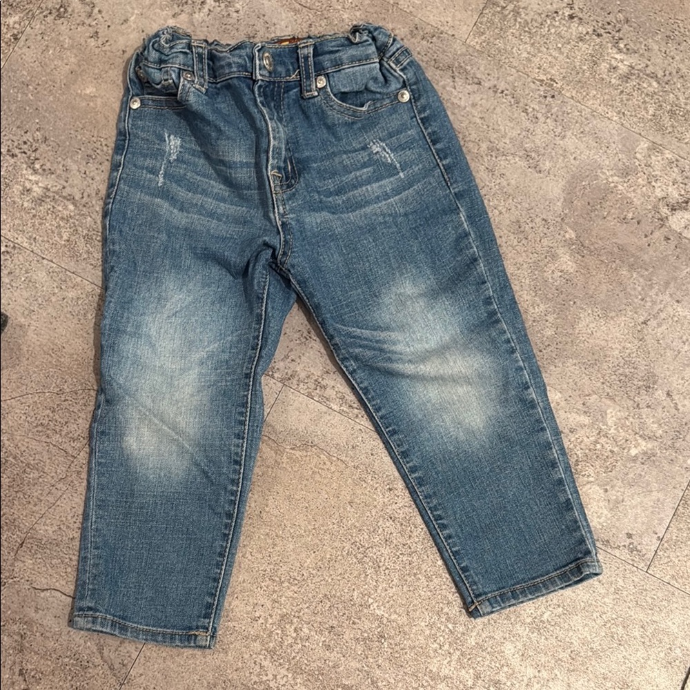 7 For All Mankind Kids Distressed Denim Jeans